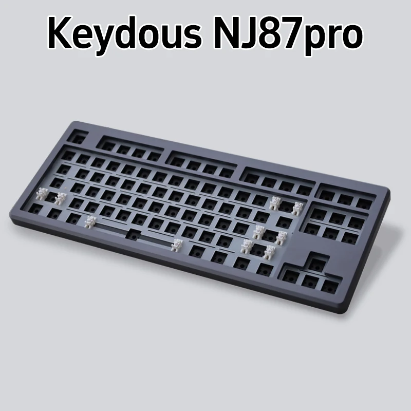 Full metal case Keydous NJ87 pro Keyboard kit TKL 87 Keys mx switch gasket structure hotswap RGB pcb programmable