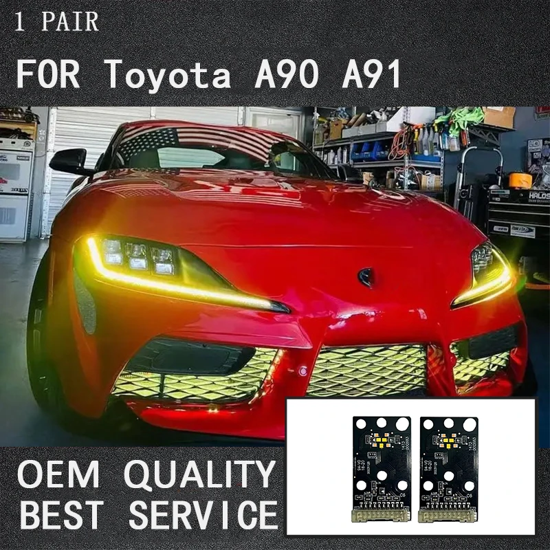 For Toyota GR Supra A90 A91 DRL LED Red Blue Amber Yellow Purple daytime running lights board light turning DRL module LED Board