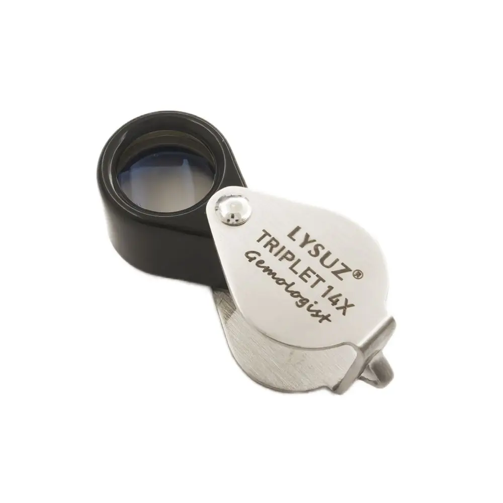 

New York Portable 14X 9mm Diamond Loupe High Quality Mini Gemstone Triple Jewelry Hasting Magnifier Identification Tools