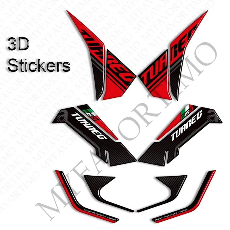 2022-2026 For Aprilia Tuareg 660 RALLY Tank Pad Bike Protection Adventure Handshield Windshield Handguard 3D Stickers Decals 5