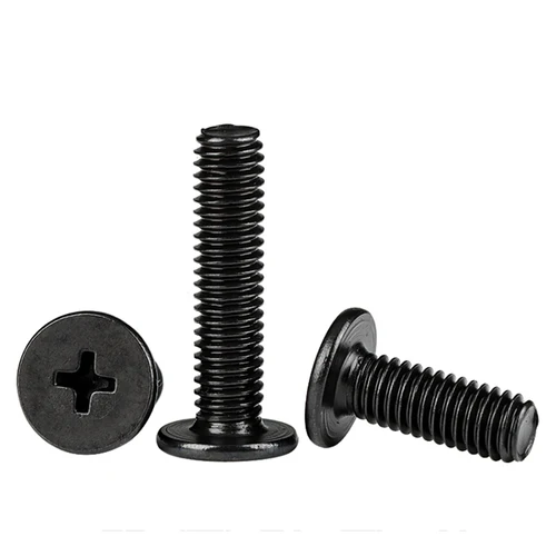 Imagen 2 del producto 10/ 20/ 50 Uds. Tornillo de cabeza de oblea plana ultrafina Phillips cruzada de acero inoxidable 304 negro CM M1.6 M2 M2.5 M3 M4 M5 M6 para ordenador portátil