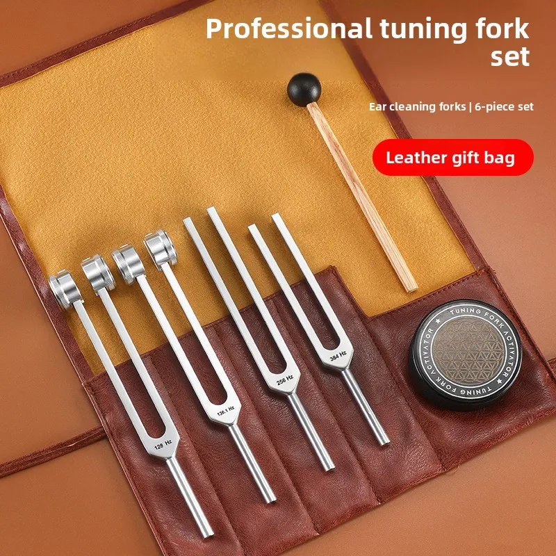4pcs-tuning-fork-set-128hz-1361hz-om-sound-fork-256hz-384hz-tuning-fork-with-activator-for-meditation-yoga-reiki-sound-healing