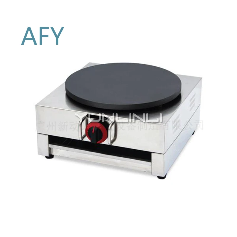 Gas Crepe Maker for Commercial Use Pancake Baking Machine Single Burner Gas Crepe Baker Flat Griddle Grill Cooker Food