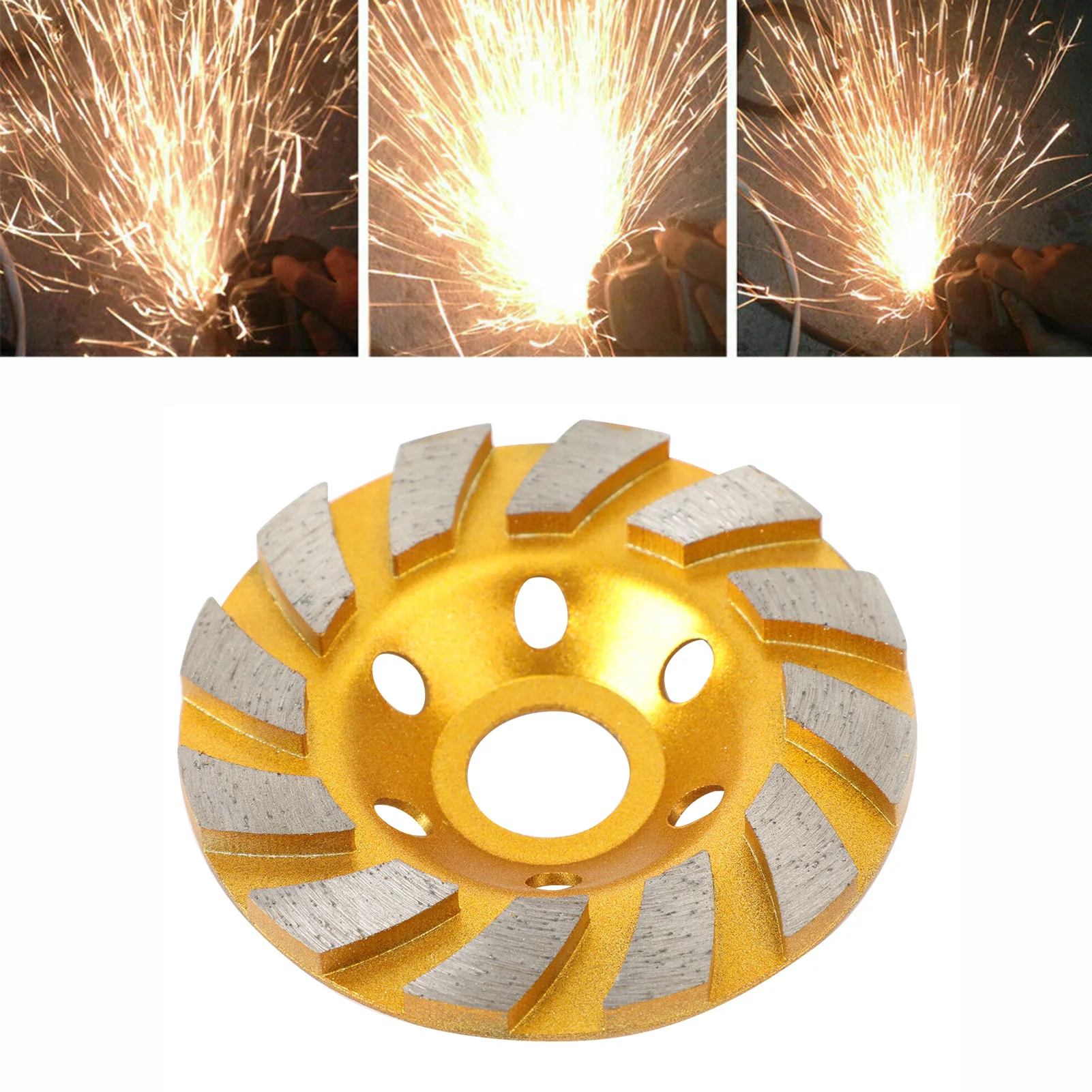 Disco de amoladora angular de muela de segmento de 4 pulgadas para granito, piedra, mármol, mampostería, amoladora angular de corte de hormigón