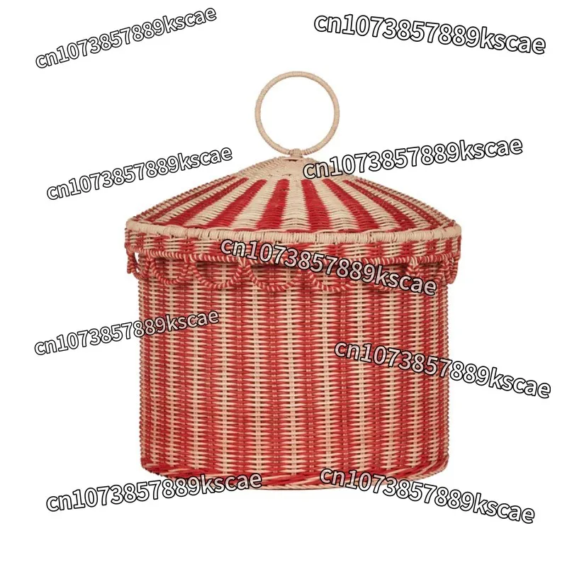 Rattan storage basket woven household sundries finishing box