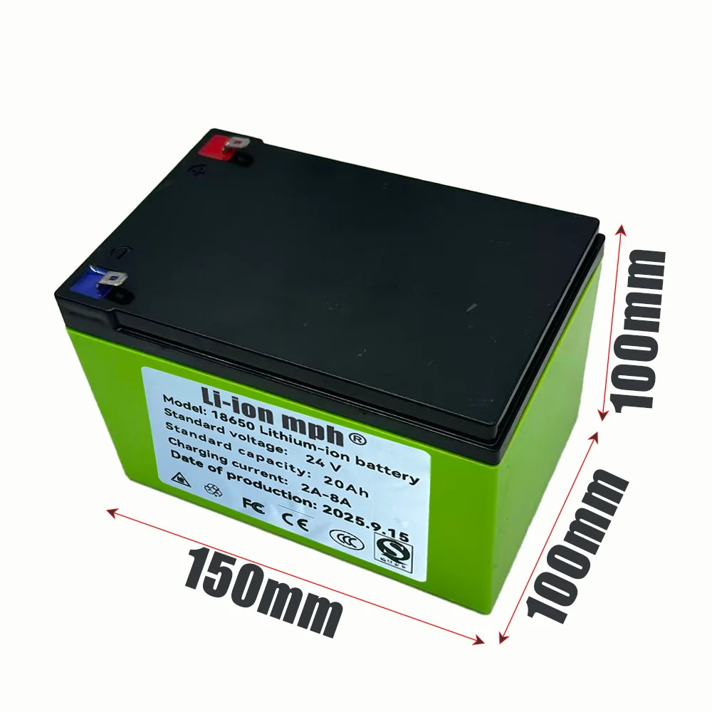 

24V 12Ah LiFePO4 Lithium Battery Built-in BMS 6000+ Deep Cycles Rechargeable Battery Perfect for Fish Finders Power Wheels UPS