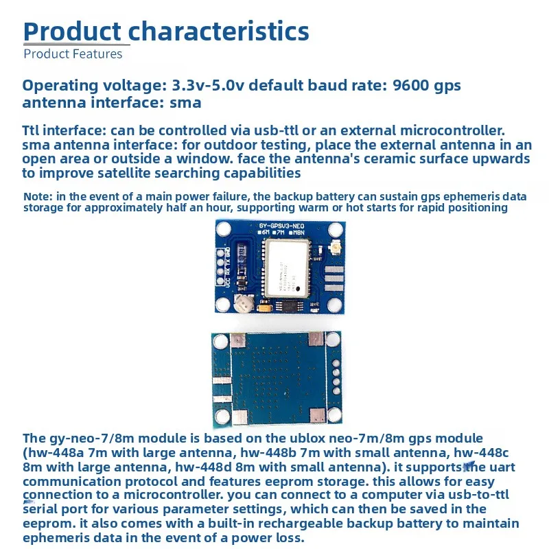 APM2 5 GYGPSV1 GPS Module Replacement for NEO 8M with Large Small Antenna