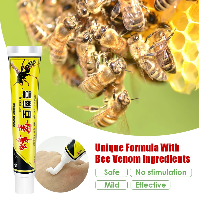 1Pcs Back Pain Ointment Bee Venom Arthritis Pain Shoulder Neck Cream Rheumatic Cervical Medical Cream Relieve Muscle Strain S047