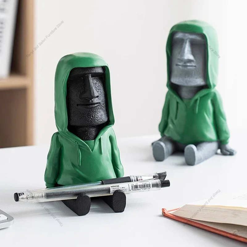 

​​Nordic Moai Statue Resin Figurines Mysterious Culture Decor Crafts Creative Handmade Craft Mini Living Room Home Decor ​​