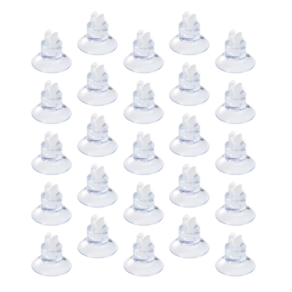 

25pcs Oxygen Tube Fixing Suction Cup Rotatable Aquarium Hose Holder For Airline Tubing Fish Tank Accessories Rubber Clamps