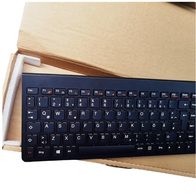 Teclado sem fio preto para Lenovo, layout alemão, SK-8861