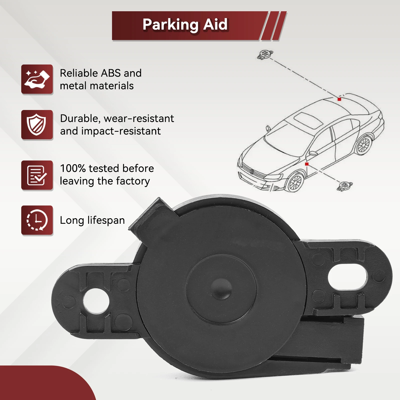 Alarme Avertisseur De Stationnement Compatible VW Audi Skoda Seat – Réf. 5Q0919279, 8E0919279 – Plastique ABS Noir