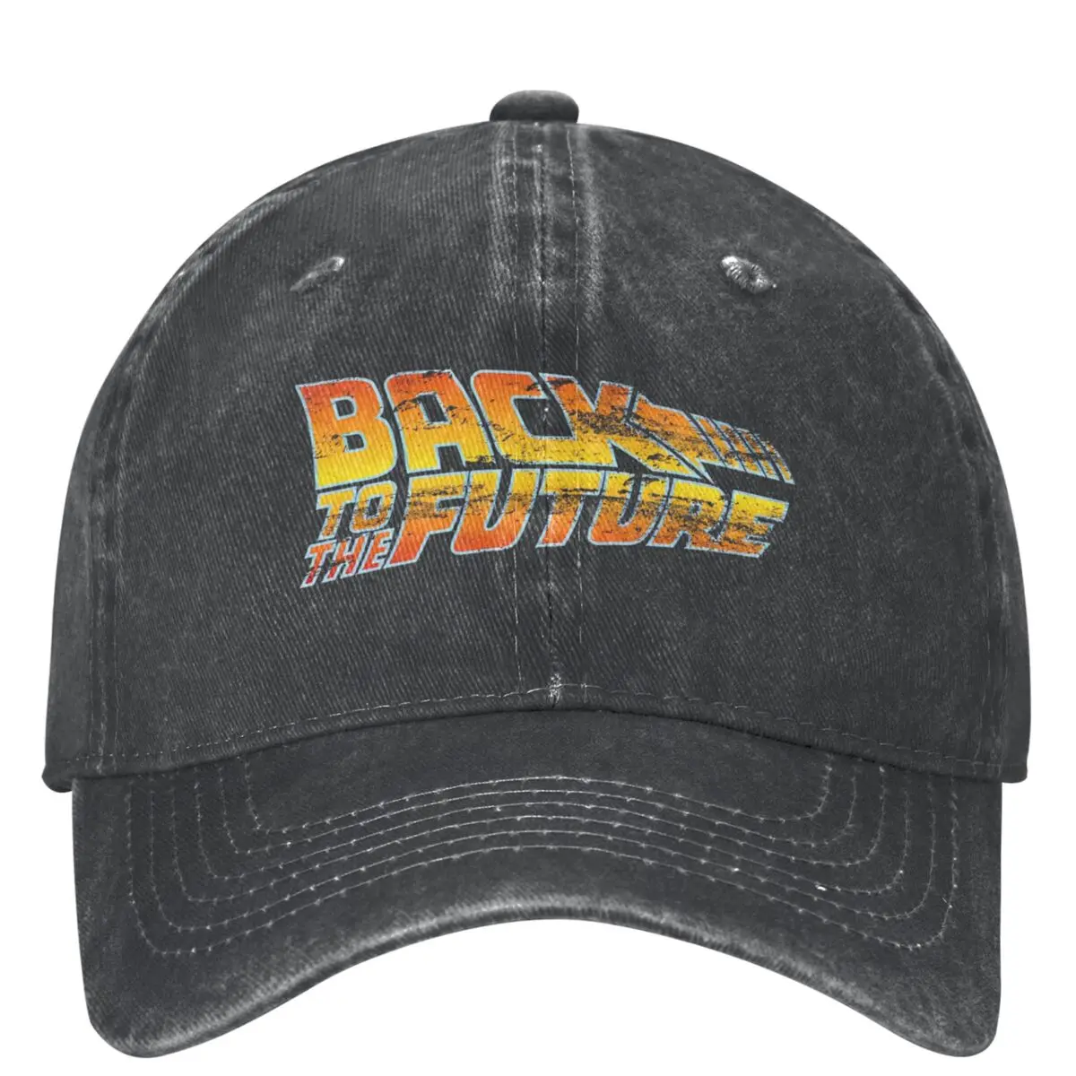 

Retro Back To The Future Film Denim Baseball Cap Hunting Camping Hip Hop Dad Hats Summer Couple Women Sunshade Snapback Cap