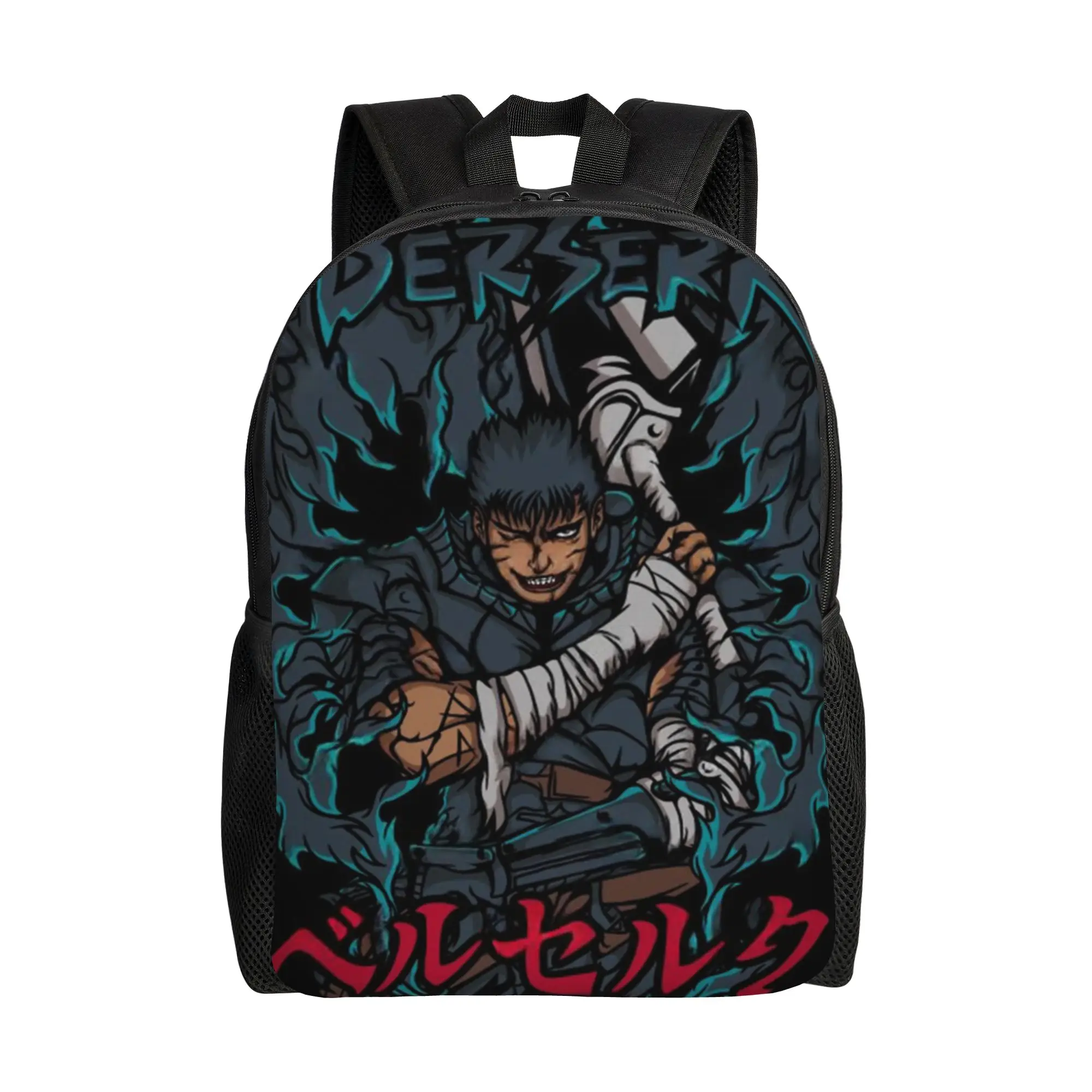 

B-Berserks Travel Backpack Women Men School Laptop Bookbag Manga Dark Fantasy Black Swordsman Style College Student Daypack Bags