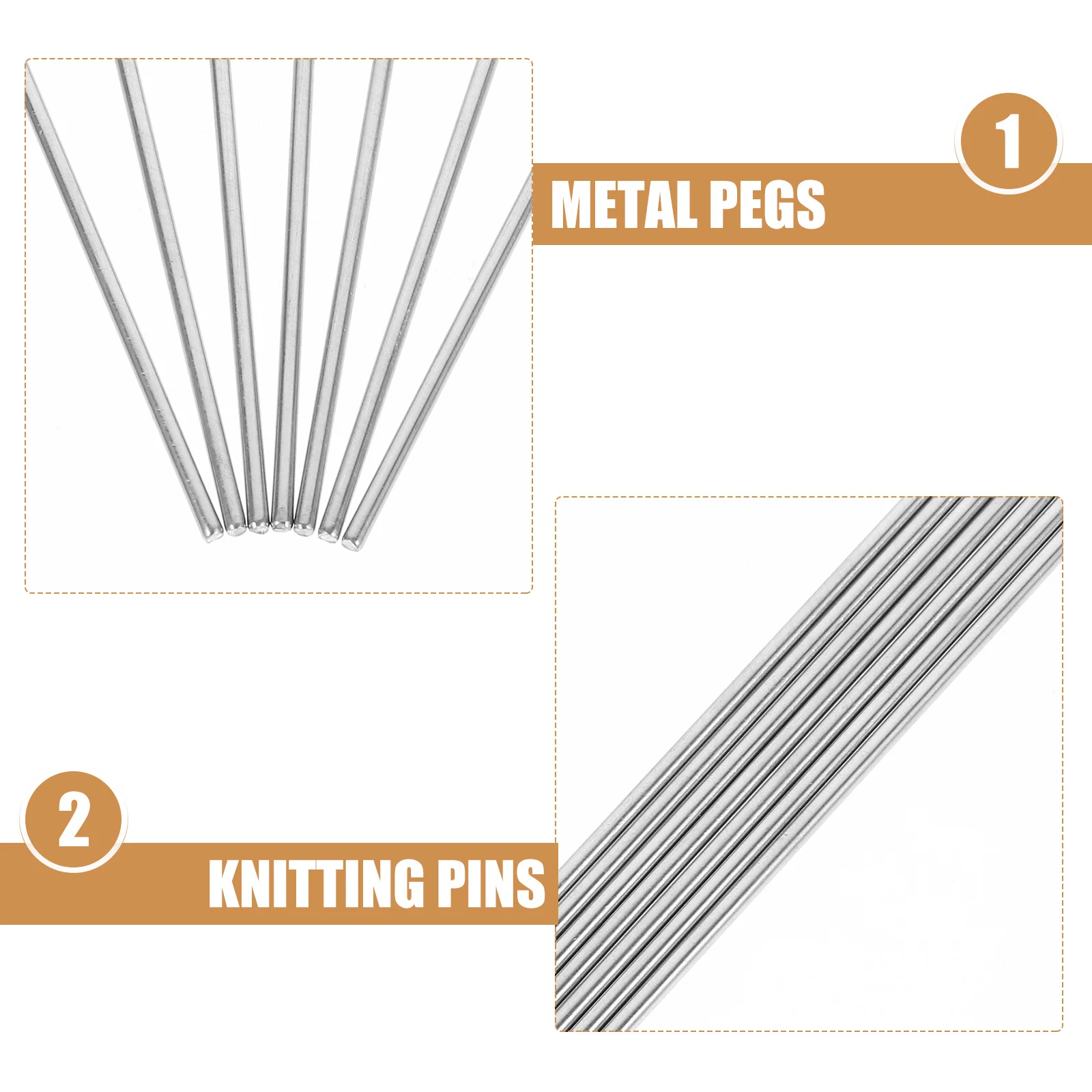 12pcs Stainless Steel Rod Pins For Crochet Blocking Tools Knitting Accessories Diy Craft Board Pegs Set Knitting Supplies