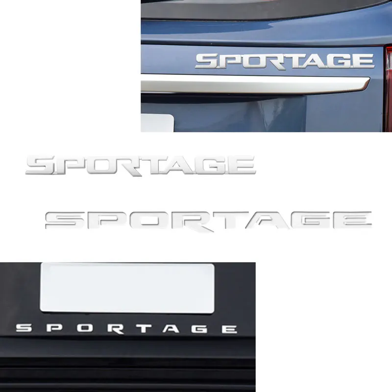 3D ABS Auto Accessories Sportage Sportage R Car Letter Logo Sticker Rear Bumper Tail Door Trunk Decals Car Styling