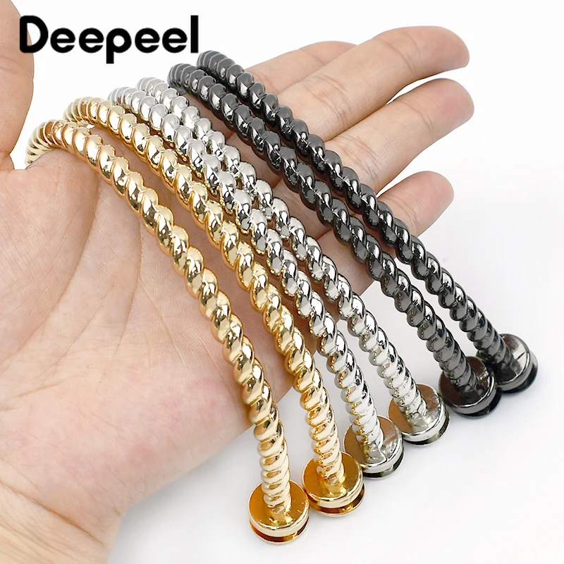 1-5Pcs Deepeel Metal Bag Handles DIY Handbags Shoulder Bags Purse Hardware Accessories Purses Frame Round Hanging Buckle