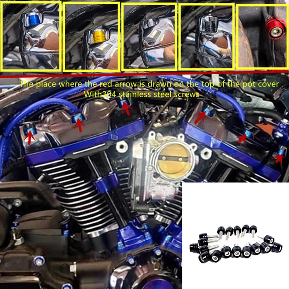 

Комплект крышки болта двигателя для Harley Touring Ultra Limited Street Glide FLTRX 17-23 Fat boy Breakout Low Rider Street Bob 18-24