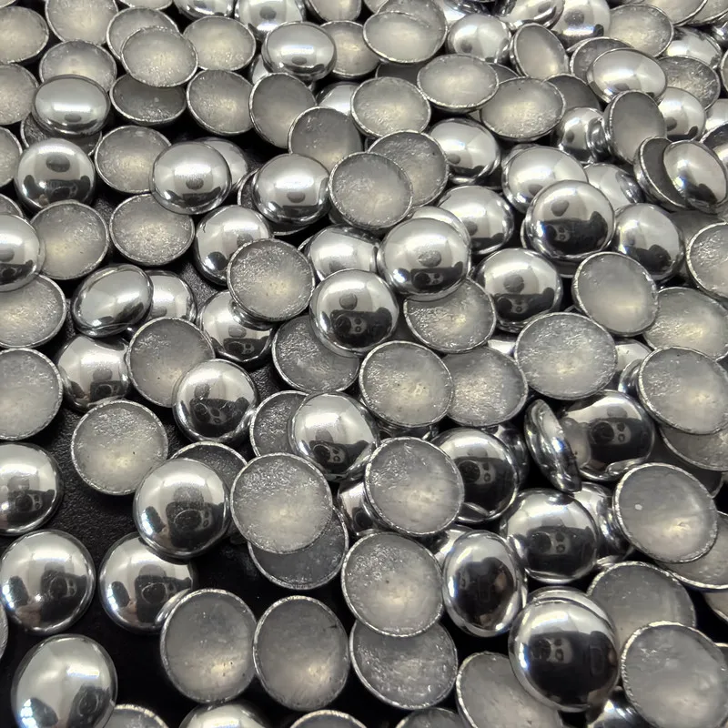 Round Metal Studs 7MM Flat Back Crystals Garment Punk Metal Spike Beads Hotfix Rhinestones For Clothing  Making Supplies