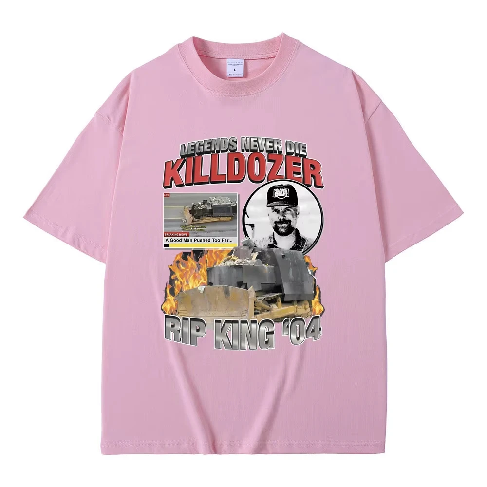 Camisetas Legends Never Die Killdozer para hombre y mujer, camiseta informal de manga corta de gran tamaño, camiseta gótica Vintage para hombre, camisetas de algodón puro