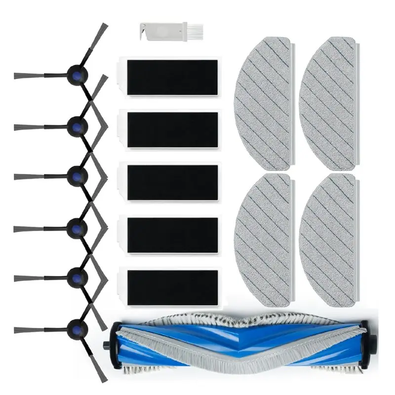 Replacement Parts Set For ECOVACS DEEBOT N20 Plus N20 Pro Plus Robot Vacuums- Main Side Brush Filter Rag Included-B61B