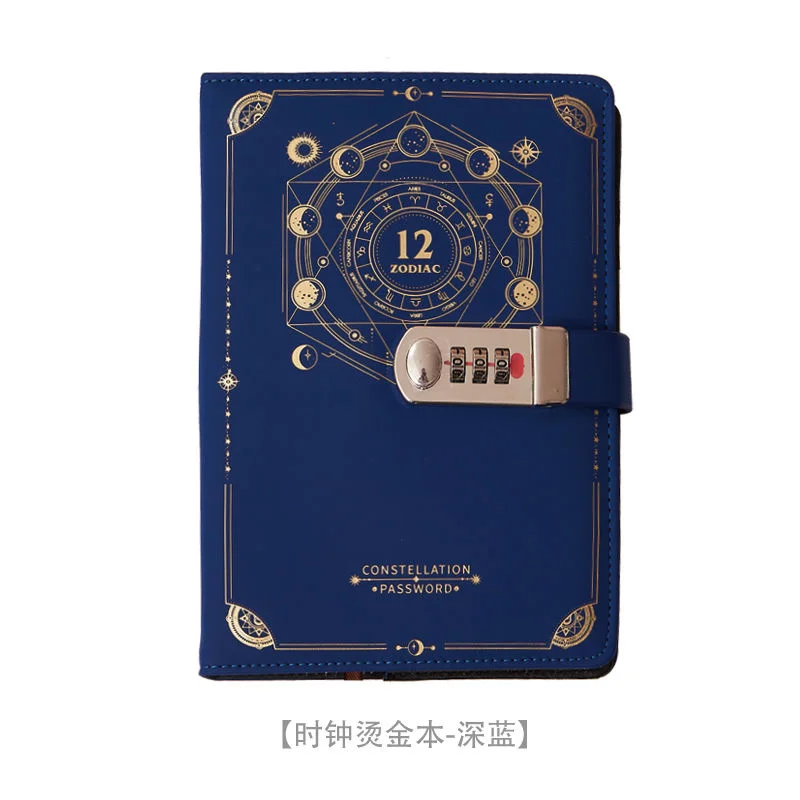 Cosmic planet code book with lock diary retro notebook college student notepad creative boys code book journal notebook