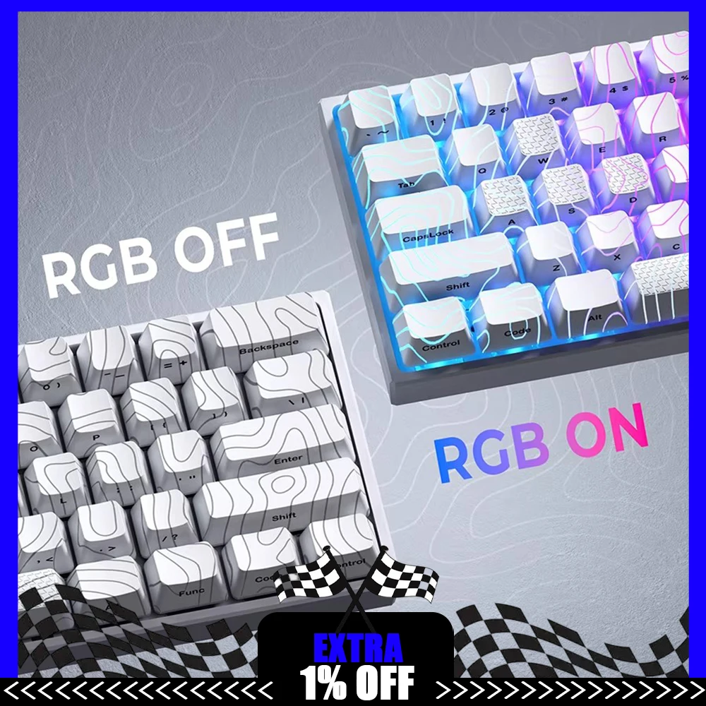 XVX Contour 2.0 PC Keycaps Light Transmission Keycap IMD Process OEM Height Keyboard Keycaps Customized PC Accessories Gifts