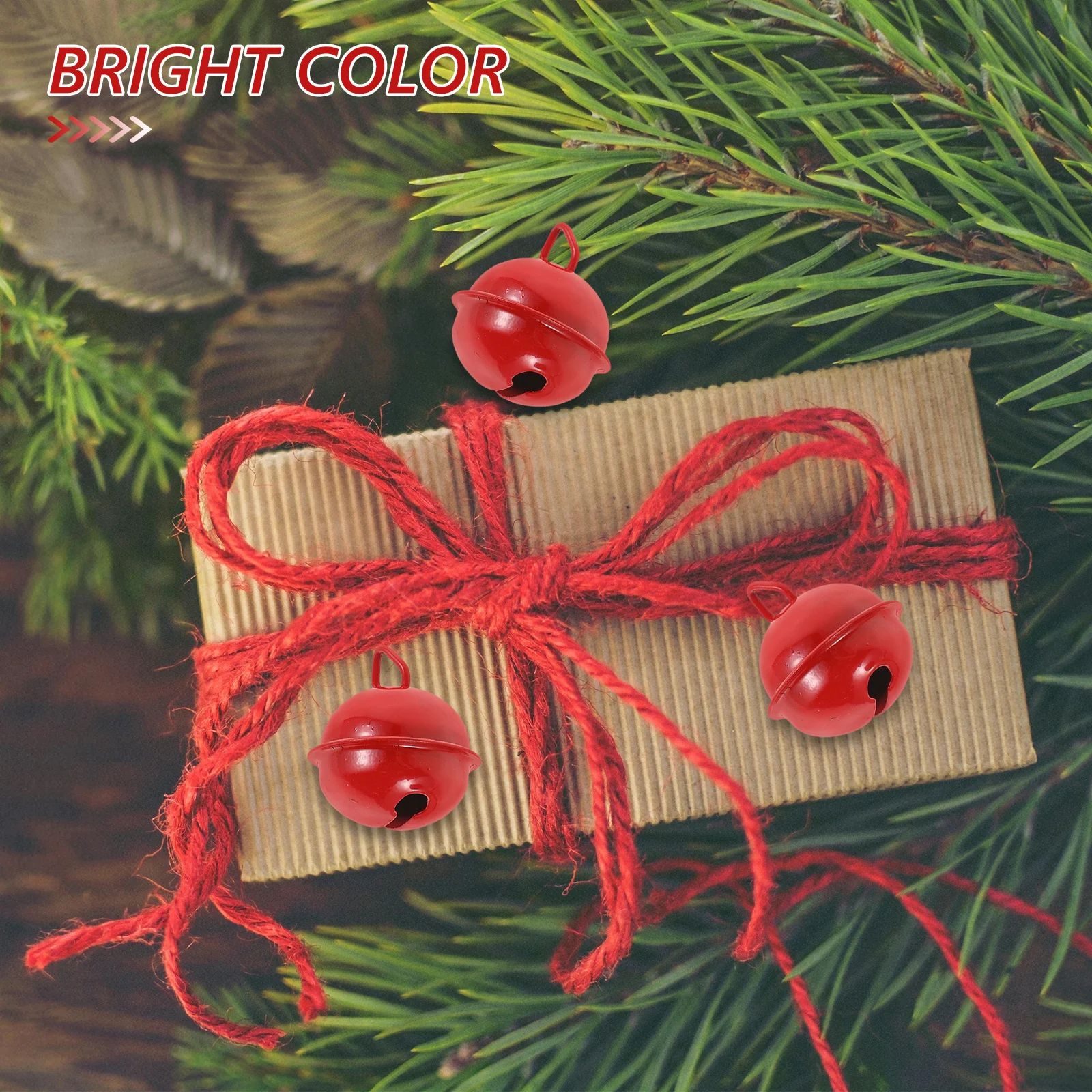 

100Pcs Christmas Bells Bright Colors Perfect for Home Decoration DIY Crafts Jewelry Pendant Holiday Gift Packaging