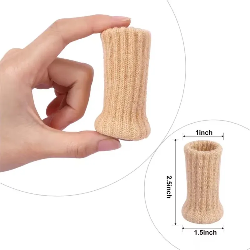 Chair Legs Socks Knitted Silent Feet 16/24Pcs Furniture Floor Protectors Anti-slip Pads Silent Thicken Table High Elastic Covers image 4