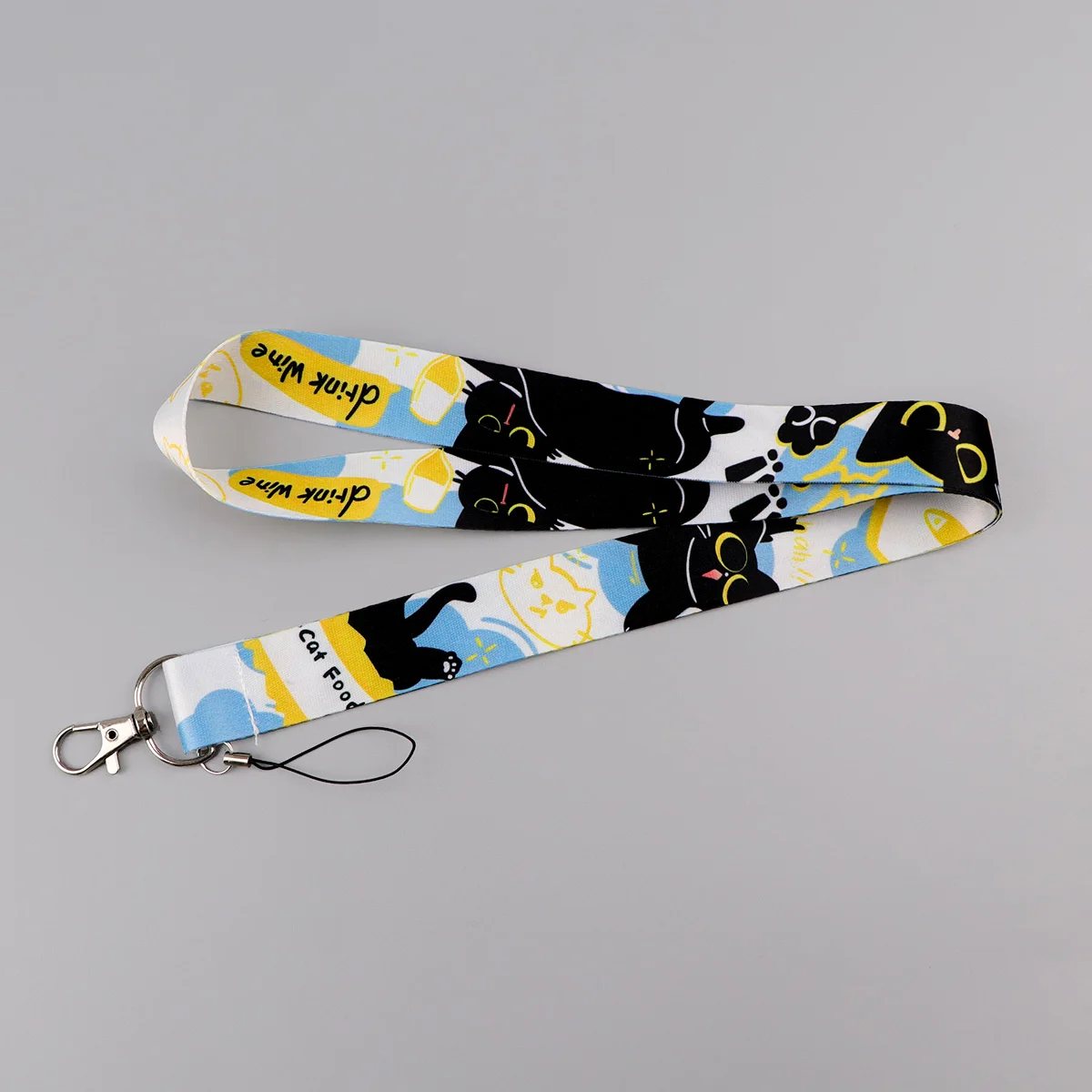 Cute Black Cat Lanyard For Keys ID Credit Bank Card Cover Frog Animals Badge Holder Phone Key Lanyard Keychain Accessories Gift - view 2