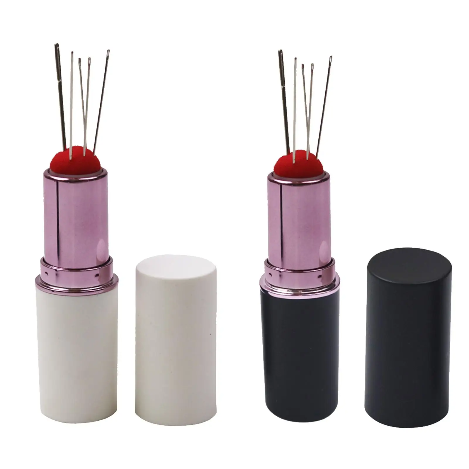 Lipstick Pin Cushion Sewing Pin Holder Cute Decorative Pin Pad Portable Pin Case