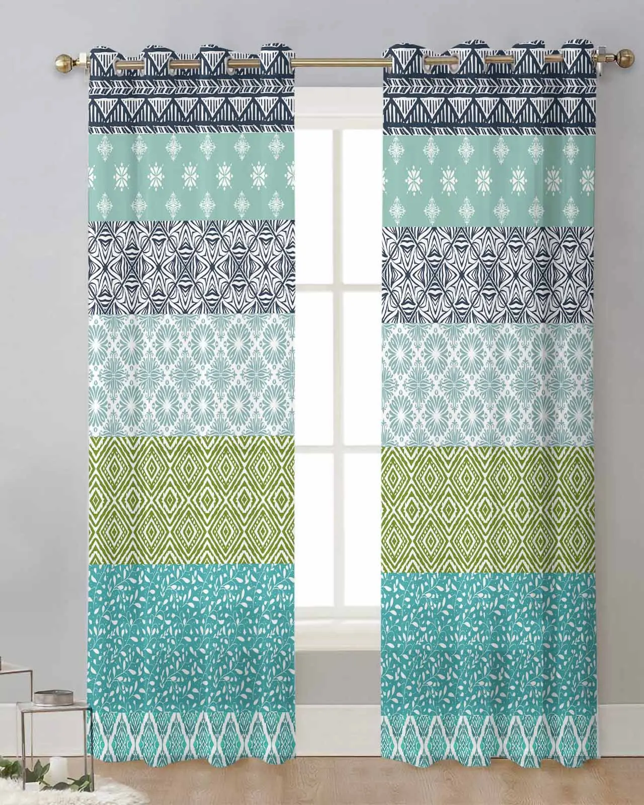 Window Bedroom Curtains for Kitchen Ethnic Style Home Interior Curtains for Living Room Hand Drawn Curtain Elegant Bedrooms