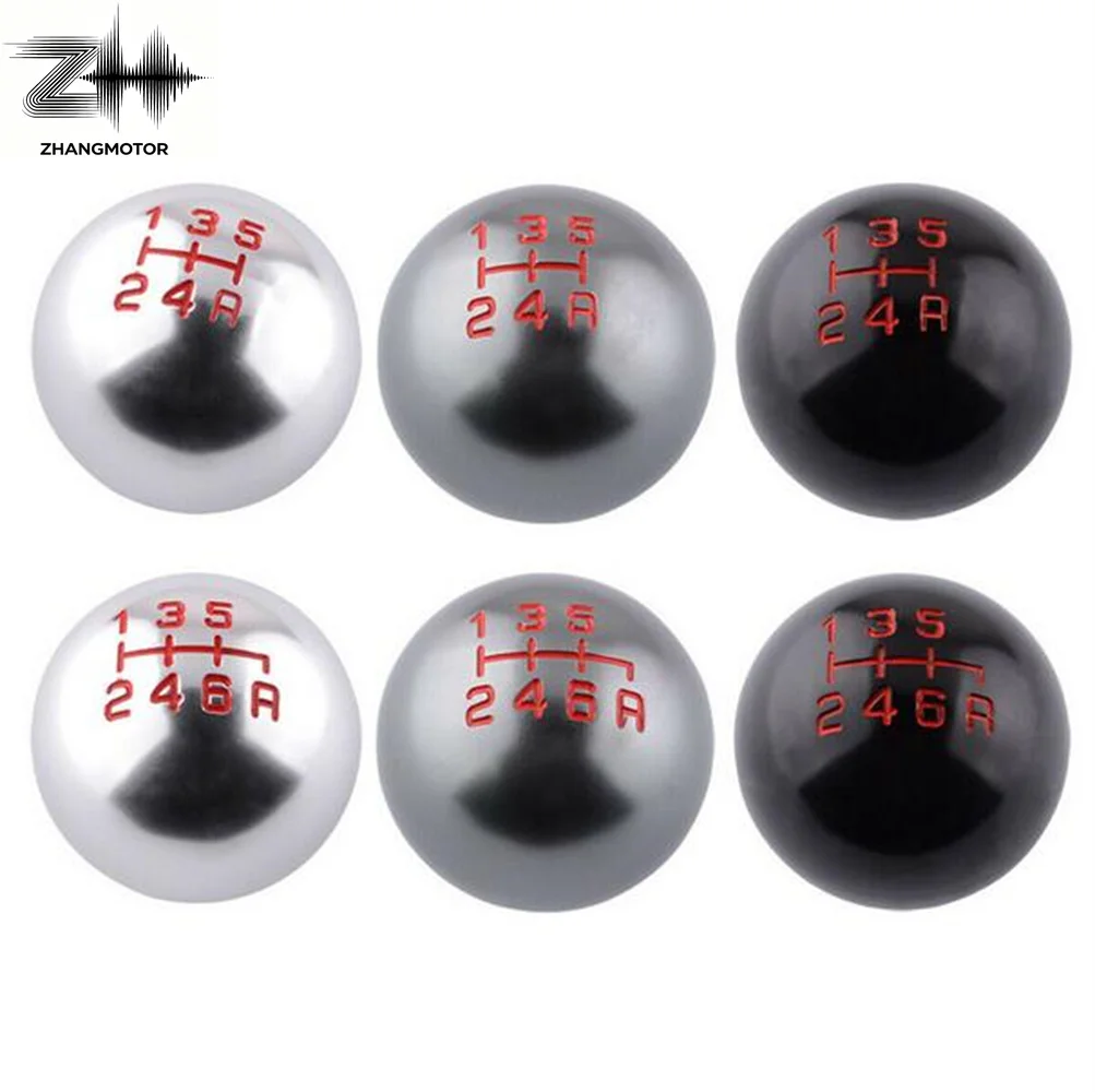 Car 5 6 Speed Manual Gear Shift Knob M10x1.5 Thread Aluminum Round Fit For Honda Toyota Nissan Mitsubishi Ford Chevrolet Subaru
