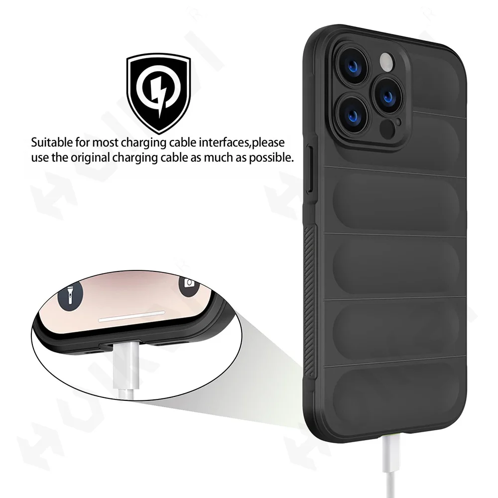 Case For iPhone 14 13 12 11 Pro Max Plus SE 2022 2020 XS X 8 7 6 Plus Liquid Silicone Soft Liner Camera Protection Cover