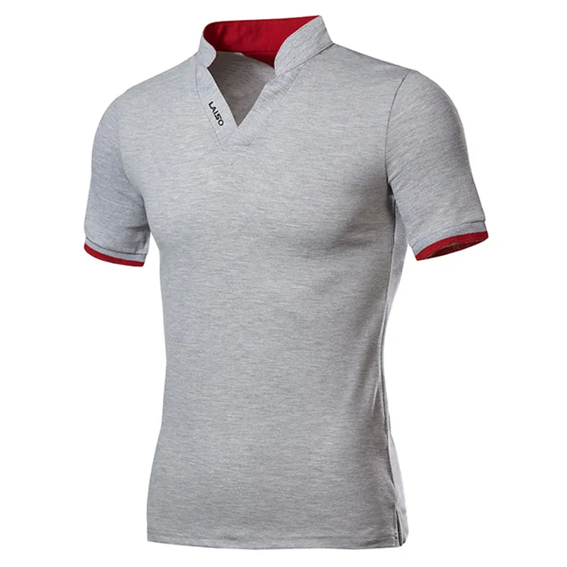 2023 New Fashion Brand Polo Shirt Men\'s Summer Mandarin Collar Slim Fit Solid Color Button Breathable Polos Casual Men t Shirt