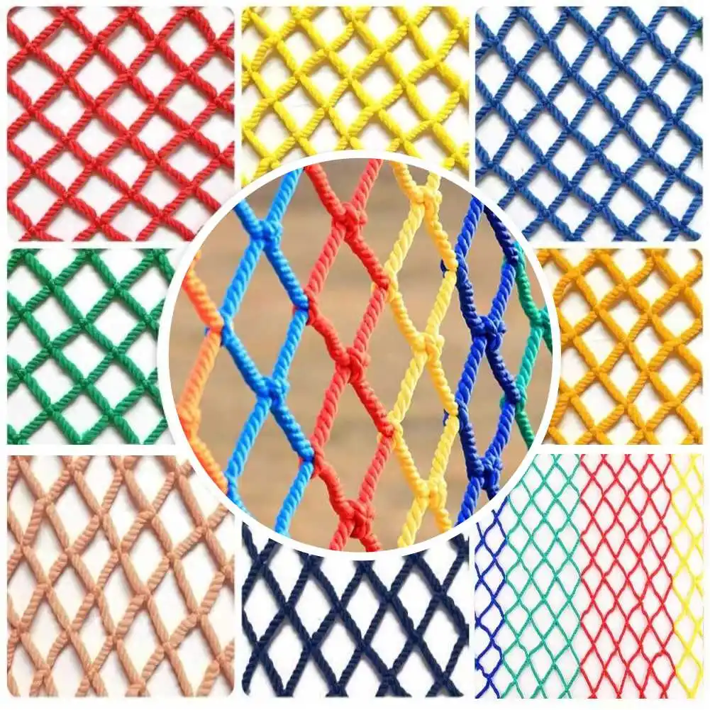 Child Safety Net Anti Fall Net Balcony Window Staircase Deck Pool Soccer Field Fence Nylon Mesh Protecting Kids Cats Dogs