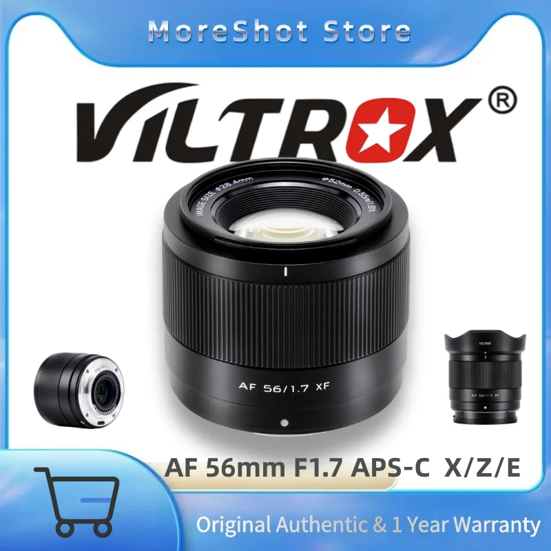 

Viltrox AF 56mm F1.7 Air APS-C Lens f/1.7 STM Auto Focus Large Aperture Portrait Lens for Sony E Nikon Z Fuji X Mount