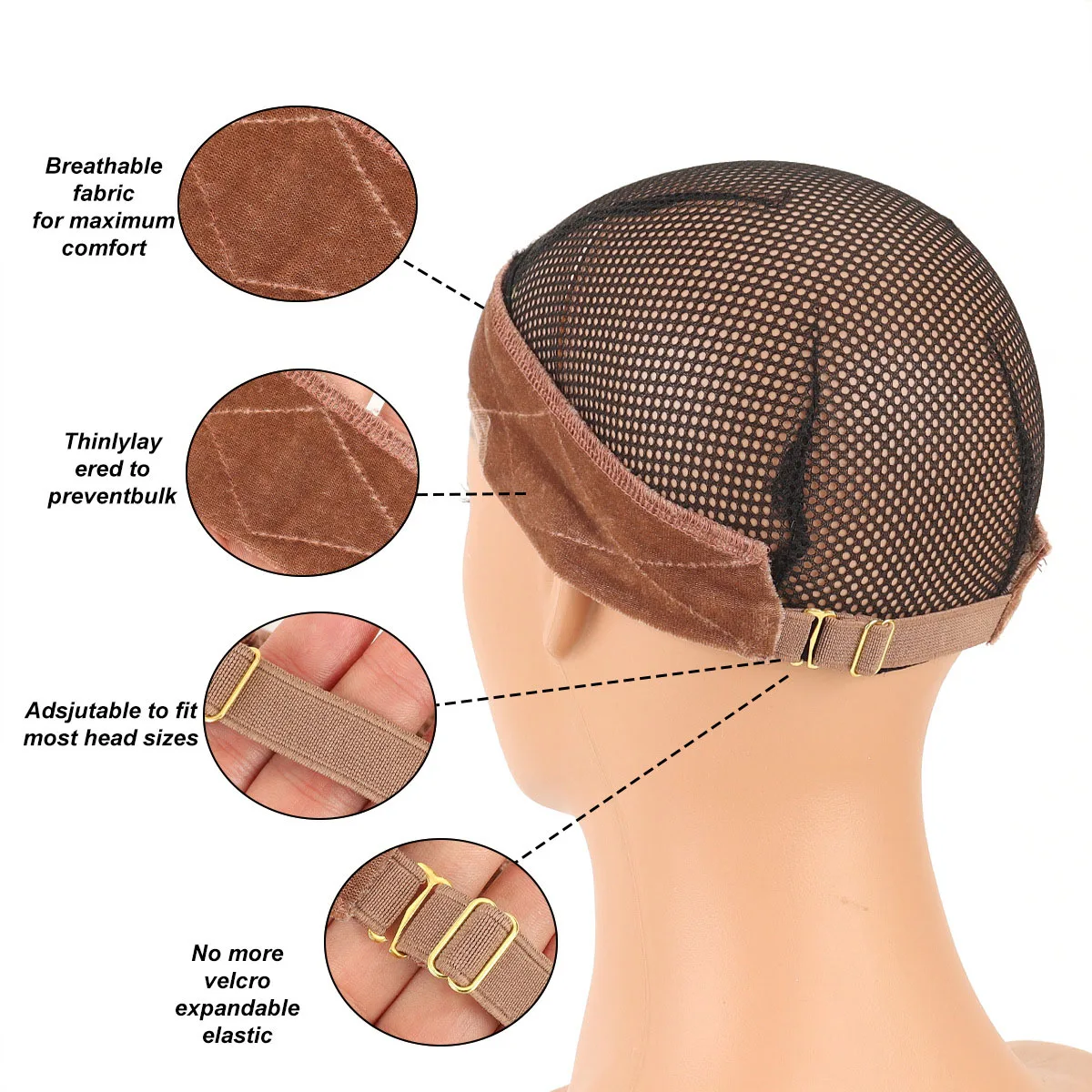 Elastic Lace Front Wig Band with Silicone Stripe Lace Wig Grip Band Velvet Grip Headband Holder for Wigs Wig Accessories image 4