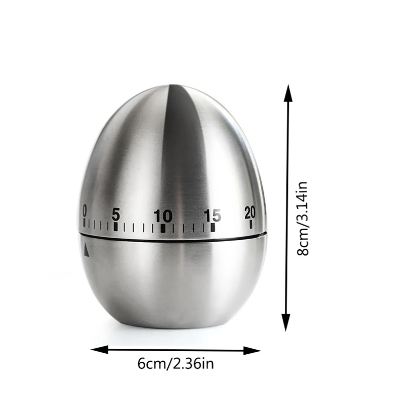1PC Professional Chef Timer - Stainless Steel 60 Minute Timer, Suitable For Kitchen, Barbecue, And Laboratory Experiments ﻿