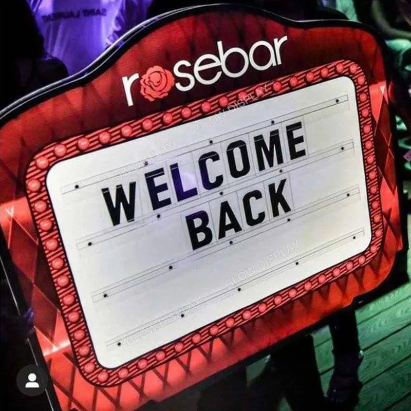 

LED Marquee Message Sign Board VIP Service Customized Letters Happy Birthday Champagne Bottle Presenter Neon Glorifier