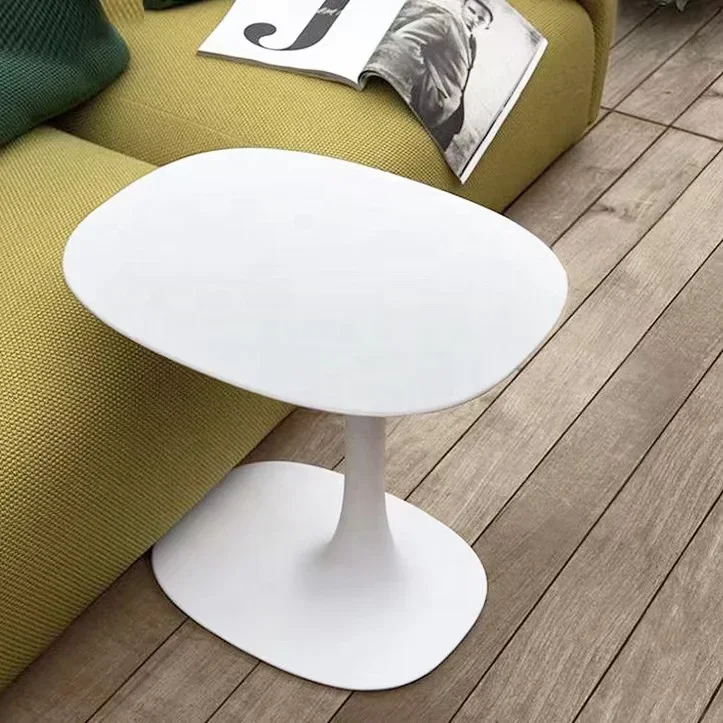 

Modern Living Room Small Coffee Table White Fiberglass Tea Table Nordic Side Table