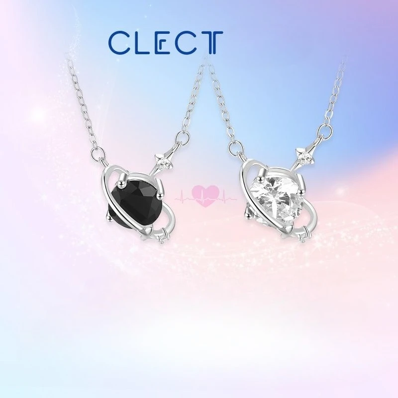 

Clect Cory Full Moon Couple Necklace Girls Boys Sterling Silver Ins Accessories Gifts