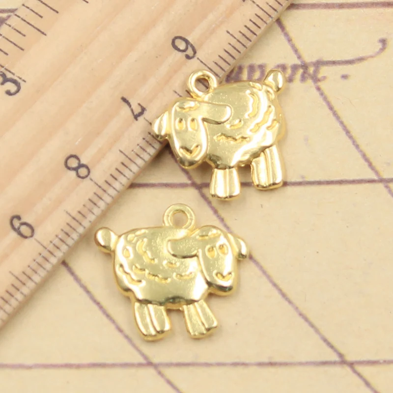 10pcs Charms Sheep Lamb 18x16mm Tibetan Bronze Silver Color Pendants Antique Jewelry Making DIY Handmade Craft