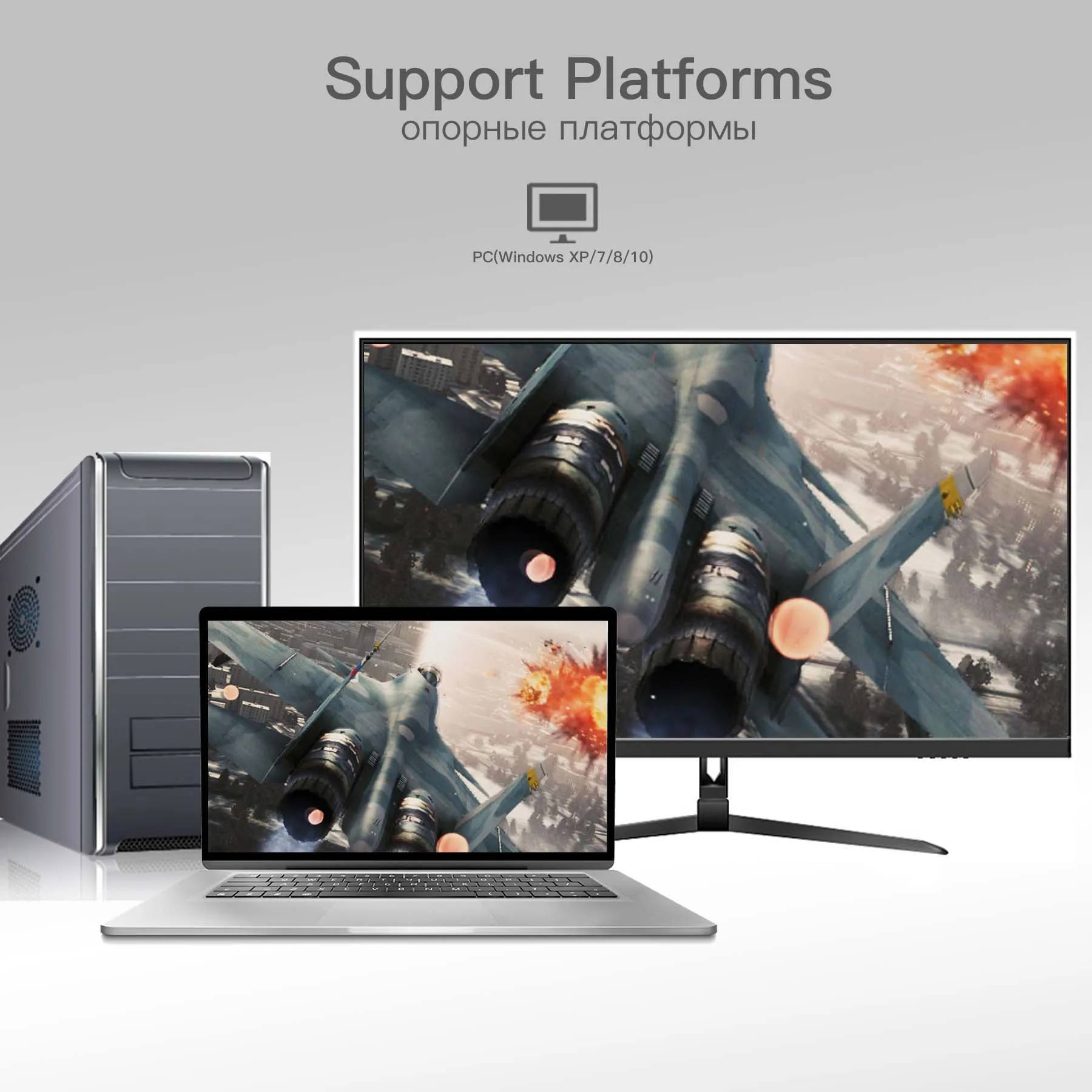 비행 조이스틱 PXN 2113 USB 비행 시뮬레이터 스틱, 8 방향 쿨리 모자, 정확한 스트라이크와 다기능 비행 컨트롤러