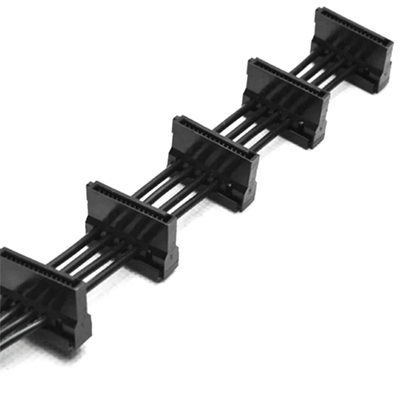 Cables divisores adaptadores de cable de alimentación SATA IDE 1 a 5 de 4 pines 18AWG funda negra 40 cm para servidor de PC