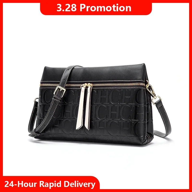 

CH Fully Printed Embossed Flap Crossbody Bag Multi Compartment Commuter Versatile Handheld Shoulder Bag 2025 Edition
