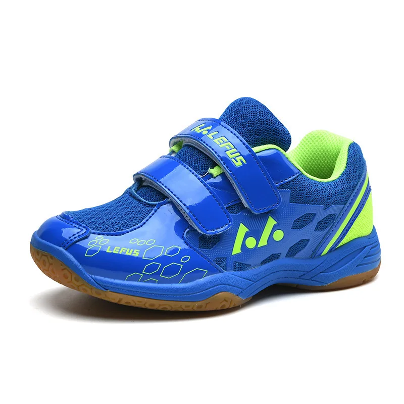 

New Boy Girl Small Badminton Shoes With Hook Loop Design Children Table Tennis Shoes Breathable Non-slip Sneakers