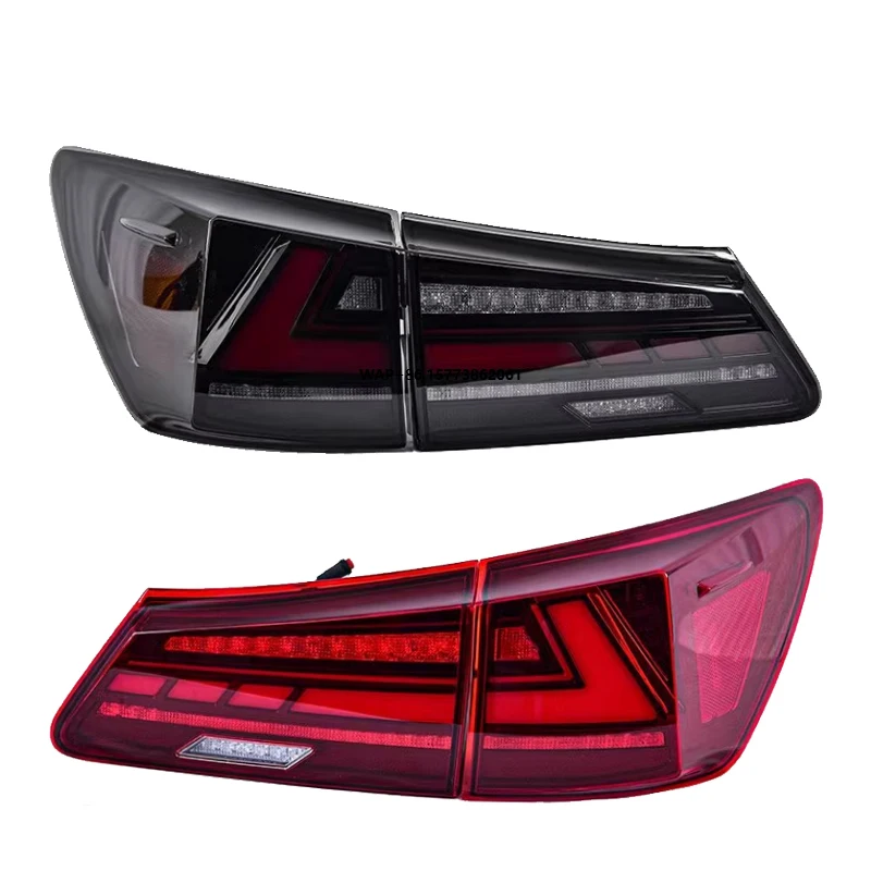 2 Pieces for  IS250 Taillights Rear Light 2006-2012 IS 250 200 300 Taillamp Upgrade Rear Stop Brake Lamp LED Tail Light