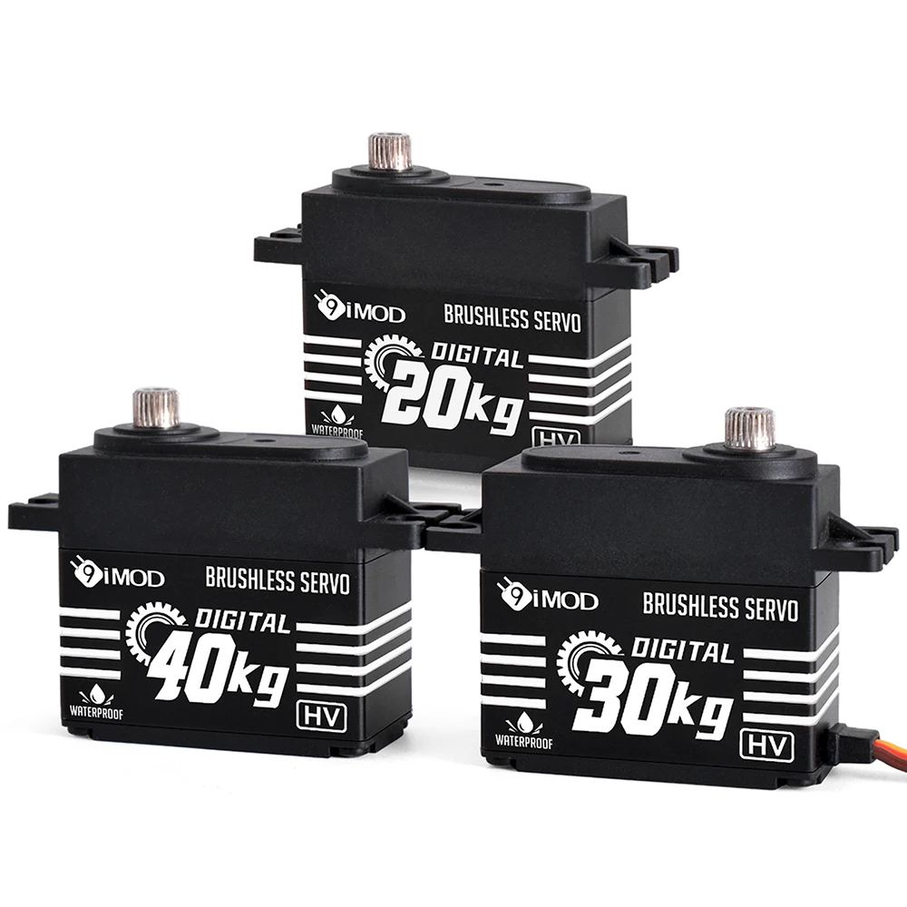 9imod Brushless Servo 20/30/40KG Aluminum Alloy Case Waterproof Digital Metal Gear Servo for RC Car Truck Crawler Boat Robot DIY