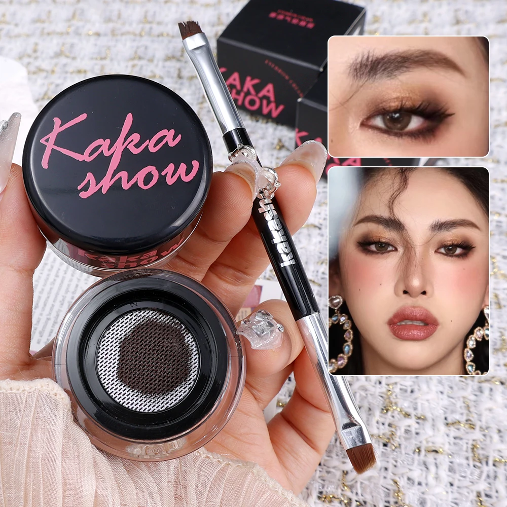 Air Cushion Eyebrow Eyeline Cream Waterproof Lasting Quick-drying Natural Tint Eyebrows Enhancers Brow Eyes Makeup Cosmetic Tool